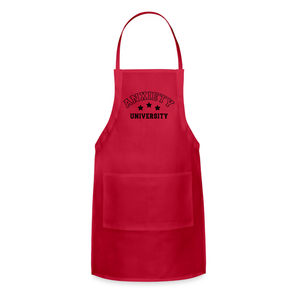 Anxiety University Adjustable Apron - red