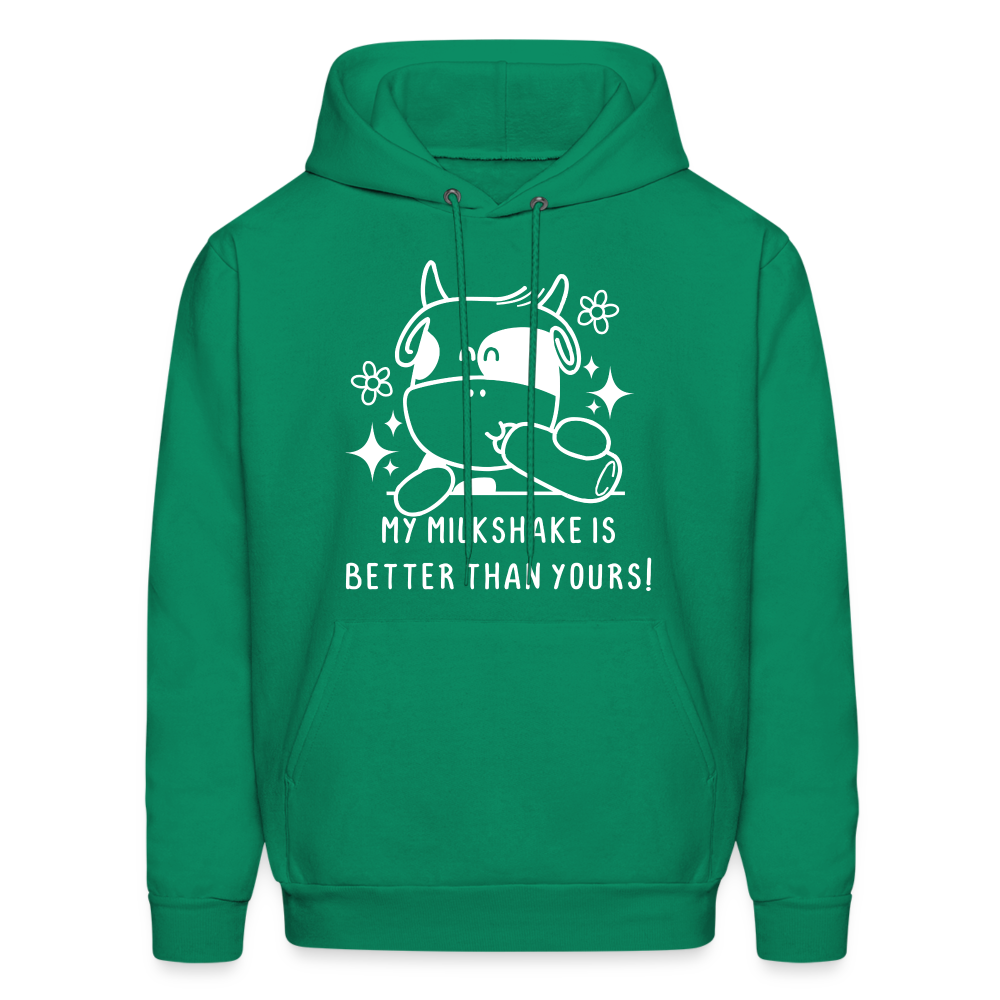 My Milkshake is Better Than Yours Hoodie (Funny Cow) - kelly green