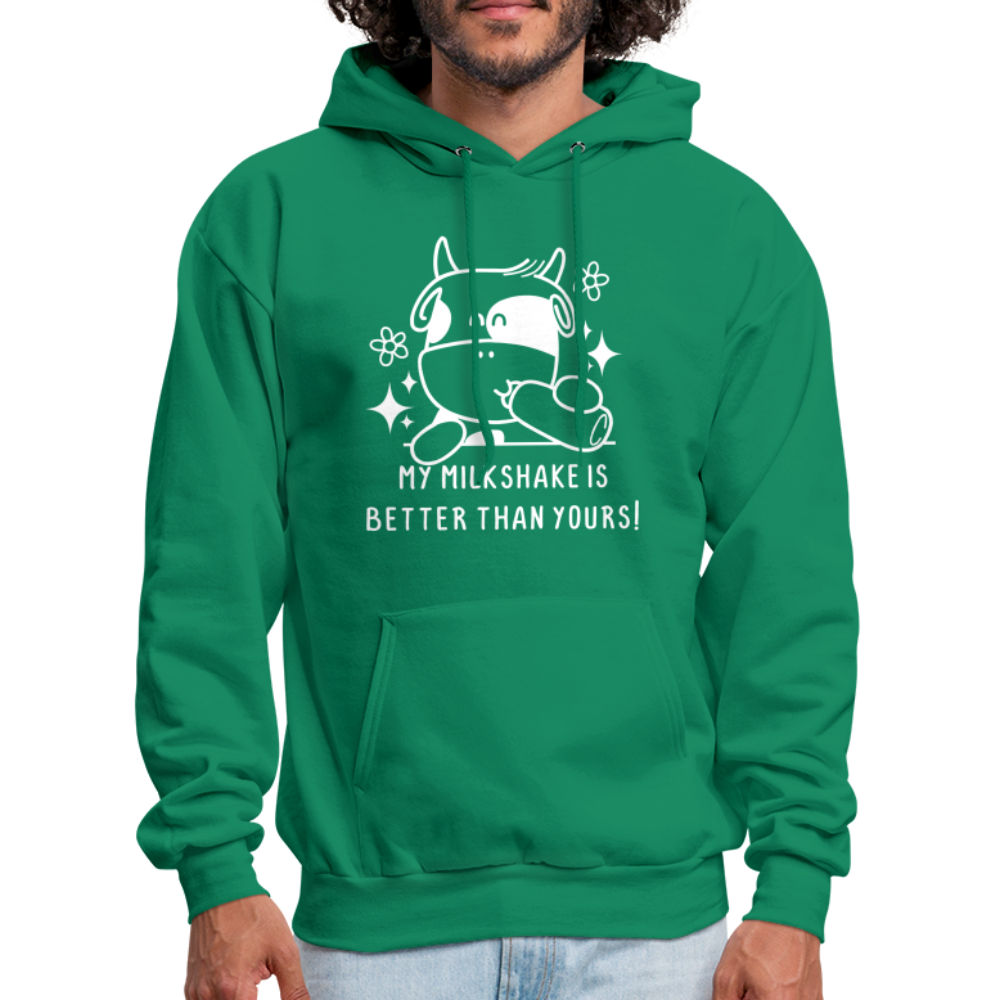 My Milkshake is Better Than Yours Hoodie (Funny Cow) - kelly green
