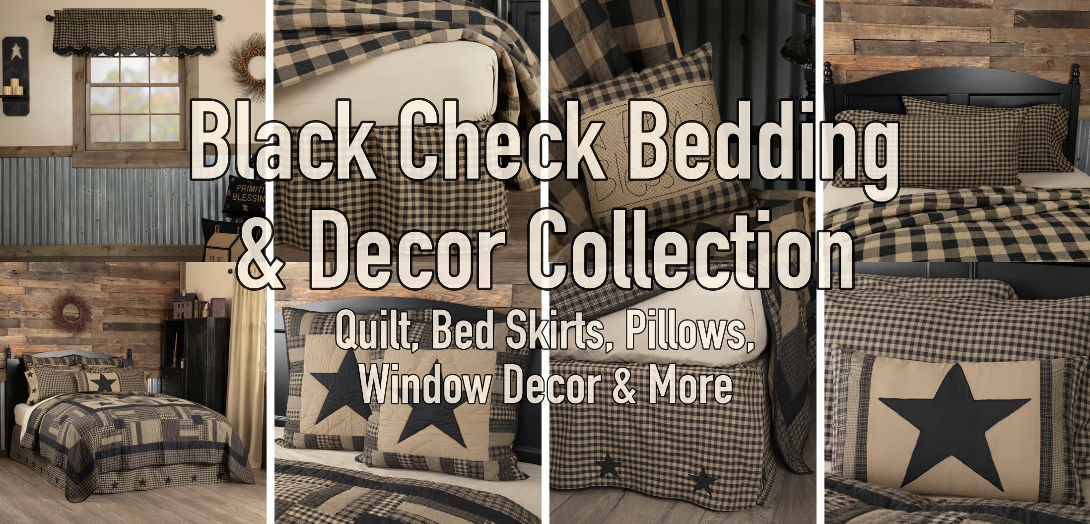 Black Check Bedding & Decor Collection