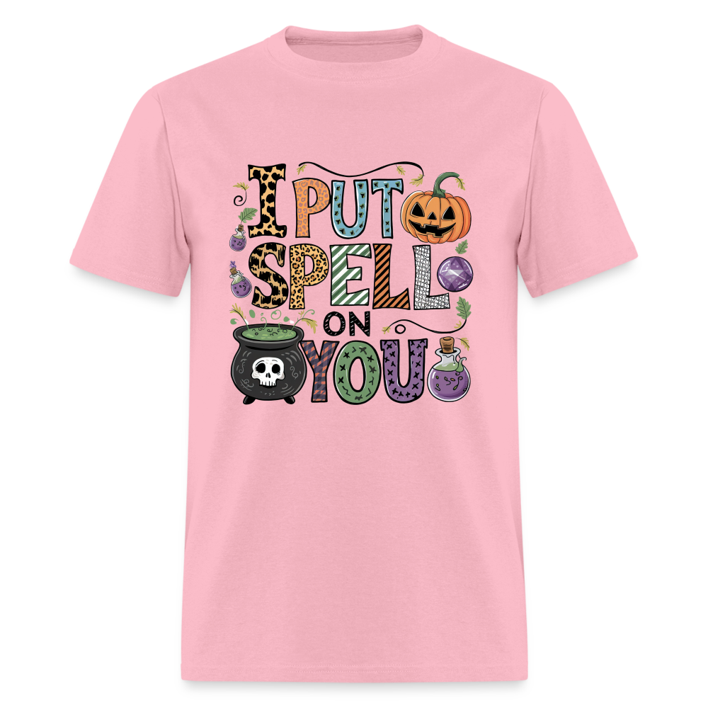 I Put Spell On You T-Shirt (Halloween Witch) - pink