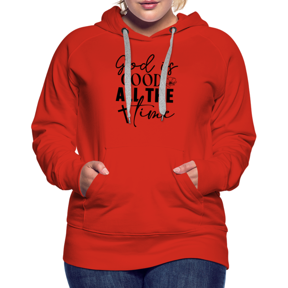 God is Good All The Time Women’s Premium Hoodie - red