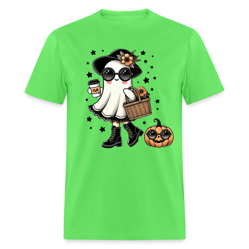 Too Cute Halloween and Autumn Mom Ghost T-Shirt - kiwi