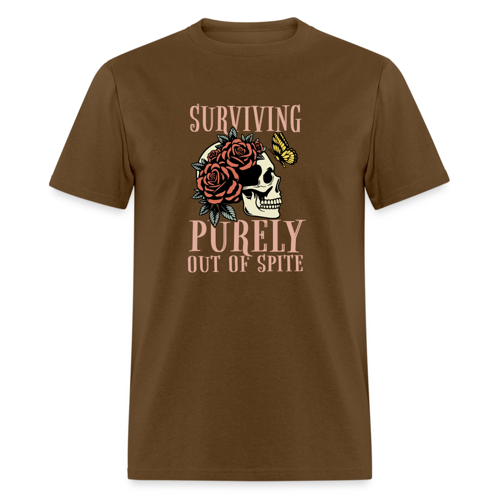 Surviving Purely Out Of Spite T-Shirt - brown