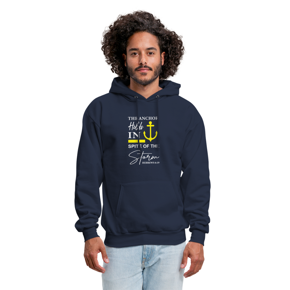 The Anchor Holds in Spite of the Storm (Hebrews 6:19) Hoodie - navy