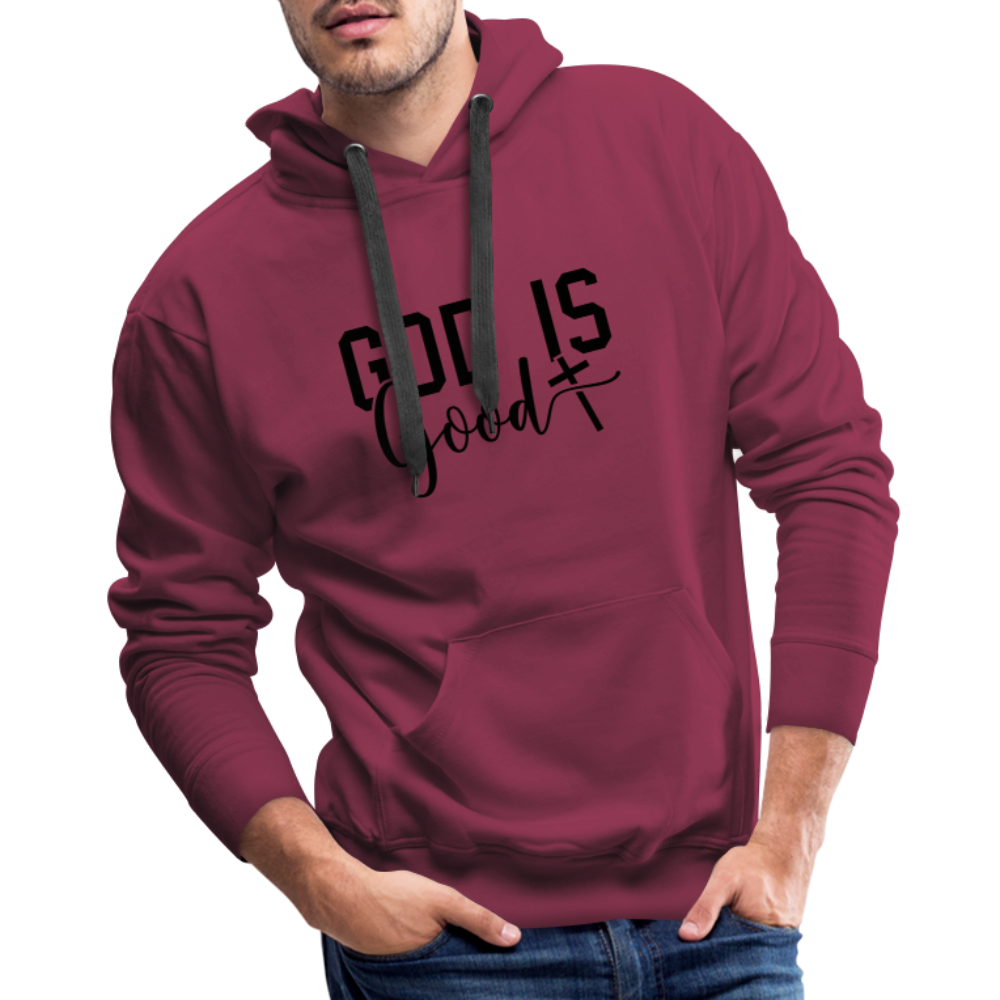 God is Good Men’s Premium Hoodie - burgundy