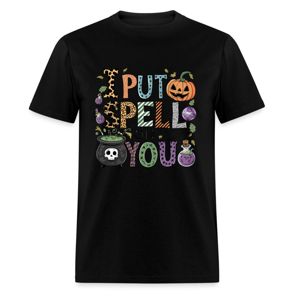 I Put Spell On You T-Shirt (Halloween Witch) - black