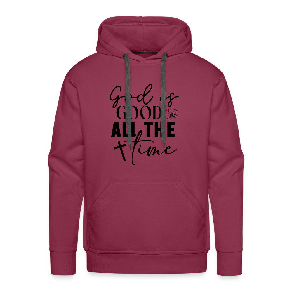 God is Good All The Time Men’s Premium Hoodie - burgundy