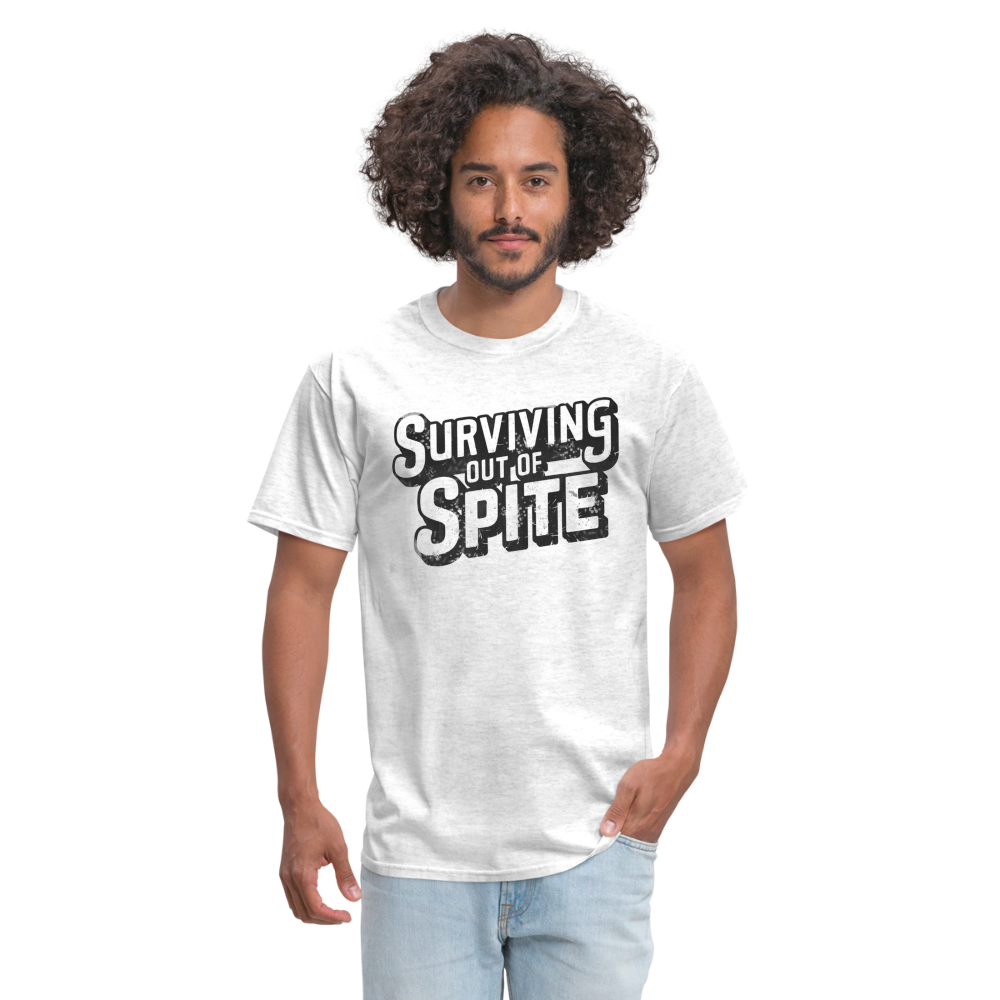 Surviving Out Of Spite T-Shirt - light heather gray