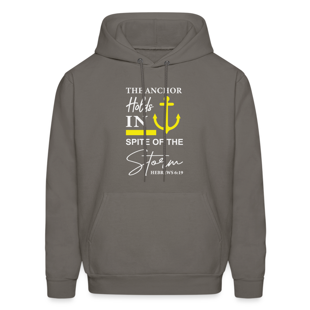 The Anchor Holds in Spite of the Storm (Hebrews 6:19) Hoodie - asphalt gray