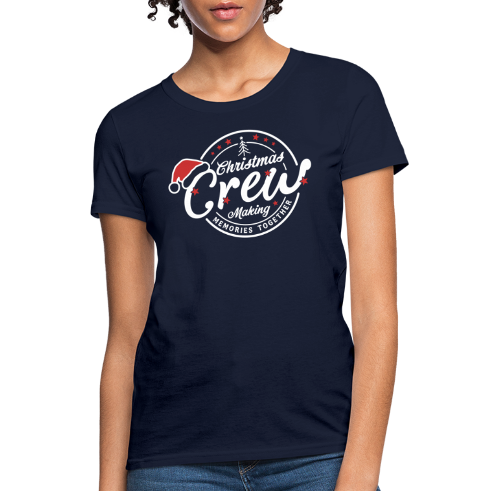 Christmas Crew Making Memories Together Women's Contoured T-Shirt - navy