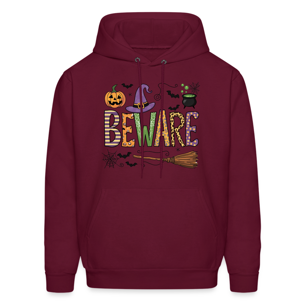 Beware (Halloween Witch) Hoodie - burgundy