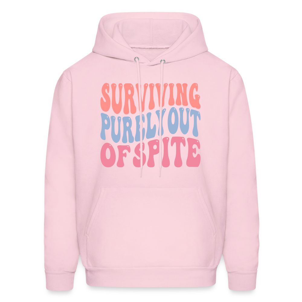 Surviving Purely Out Of Spite Hoodie - pale pink