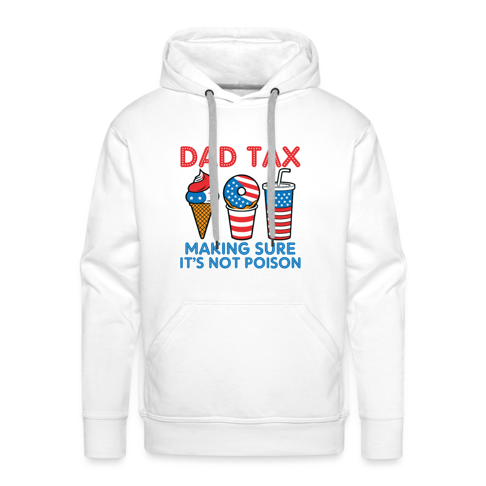 Dad Tax (Red White Blue) Premium Hoodie - white