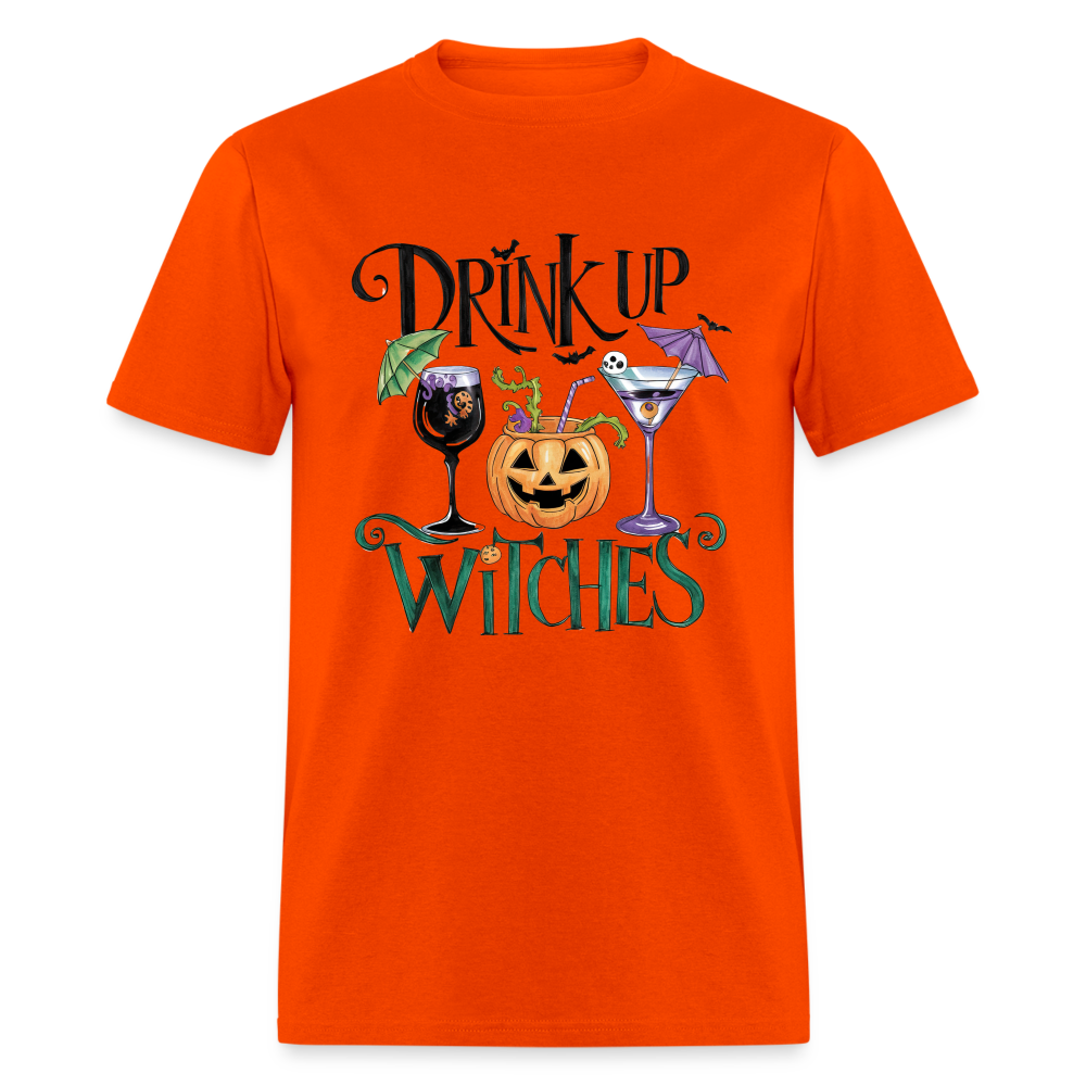 Drink Up Witches T-Shirt (Halloween Witch) - orange