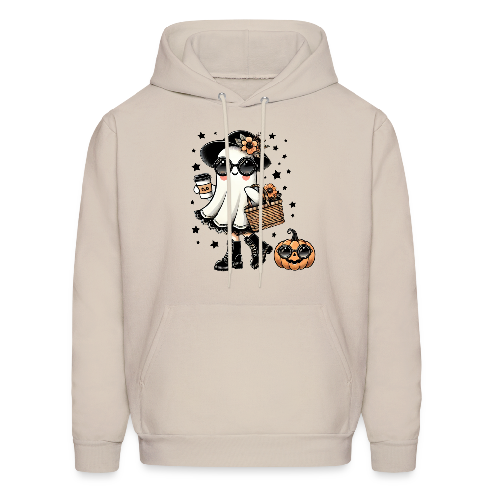 Too Cute Halloween and Autumn Mom Ghost Hoodie - Sand