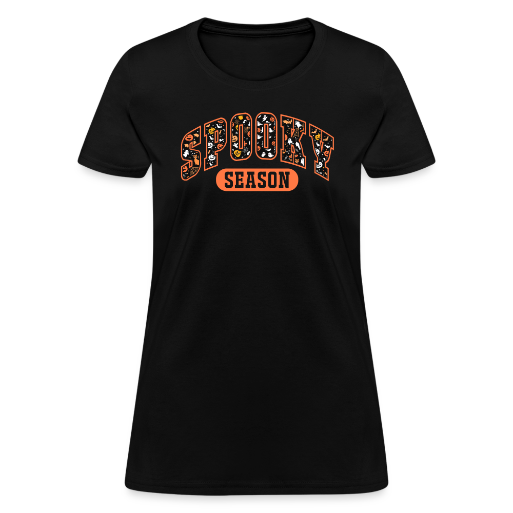 Spooky Season Women's Contoured T-Shirt - black