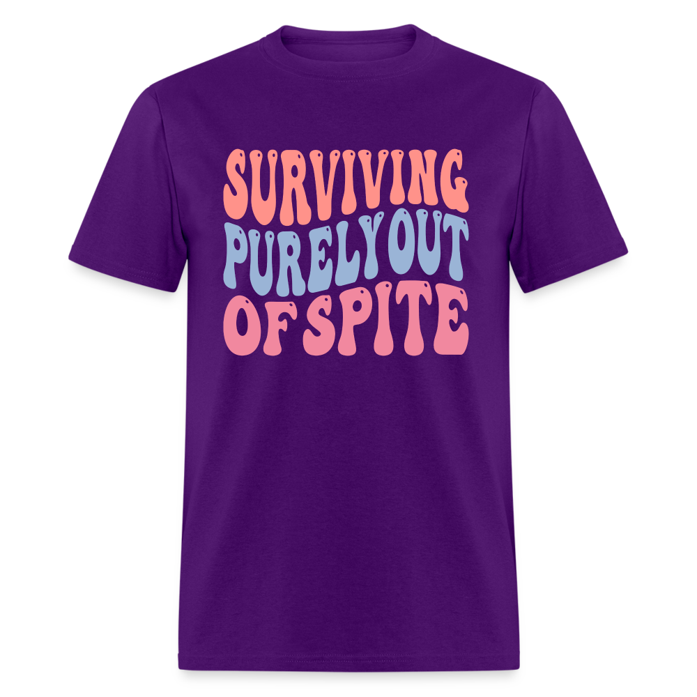 Surviving Purely Out Of Spite T-Shirt - purple