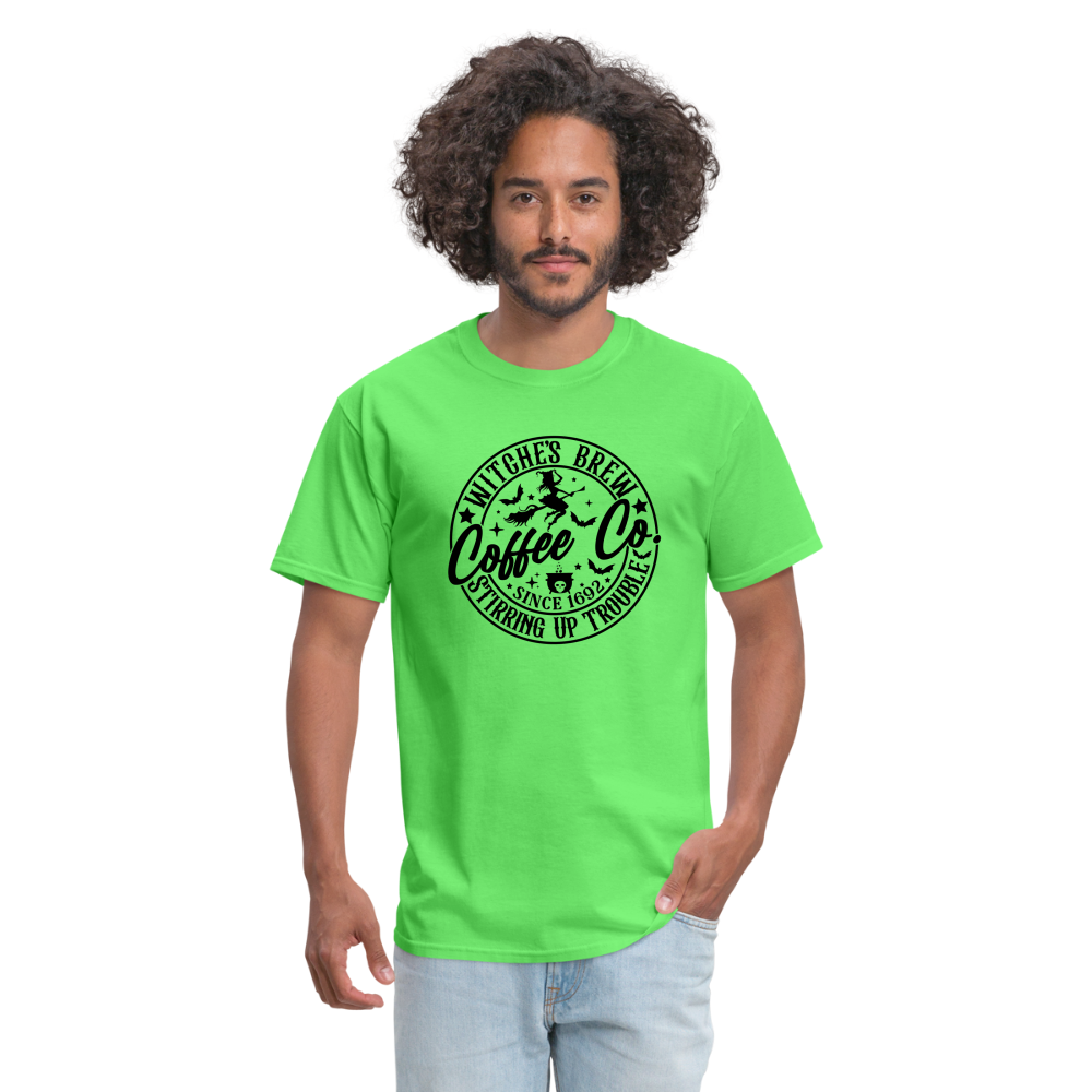 Witches Brew Coffee Co, Stirring Up Trouble Since 1692 T-Shirt - kiwi