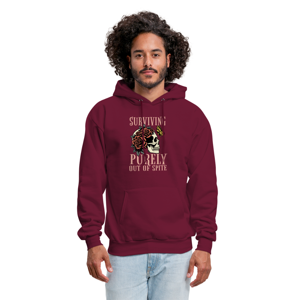 Surviving Purely Out Of Spite Hoodie - burgundy