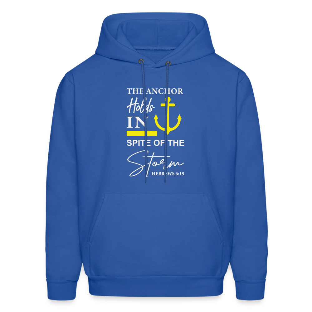 The Anchor Holds in Spite of the Storm (Hebrews 6:19) Hoodie - royal blue