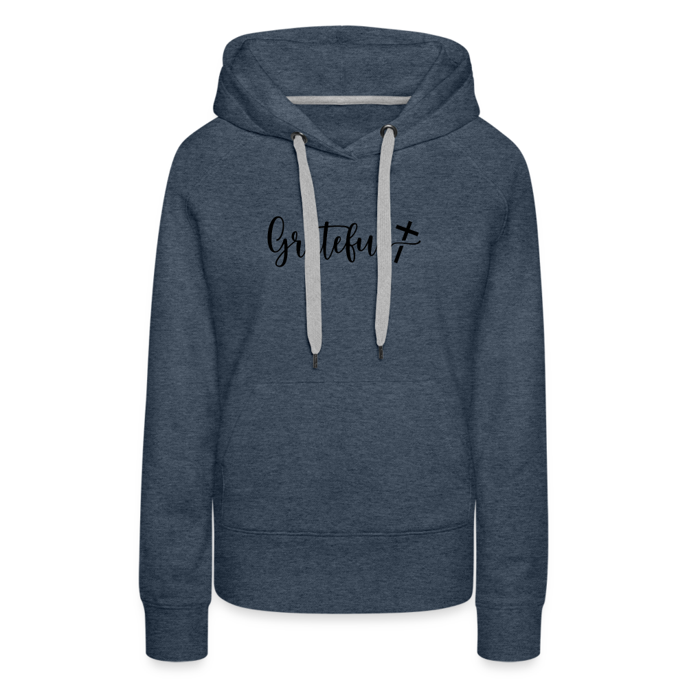 Grateful Women’s Premium Hoodie - heather denim