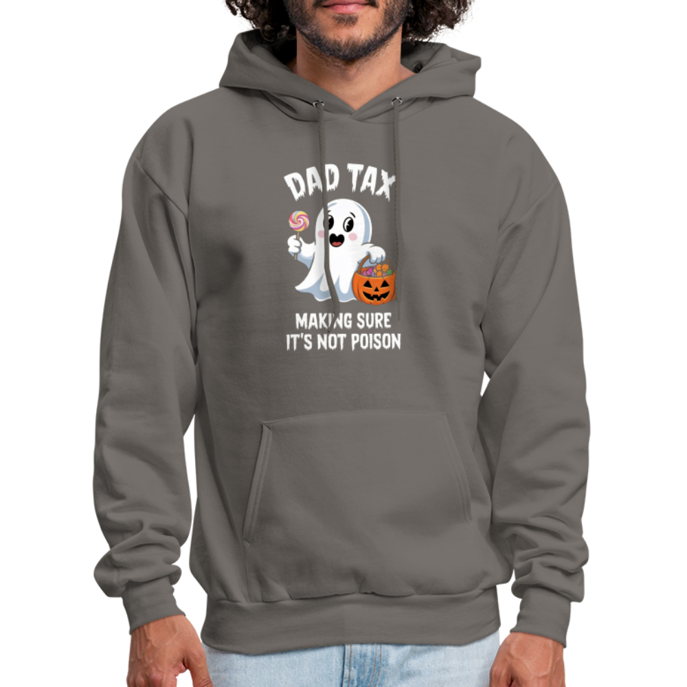 Dad Tax Making Sure It's Not Poison (Halloween Ghost) Hoodie - asphalt gray