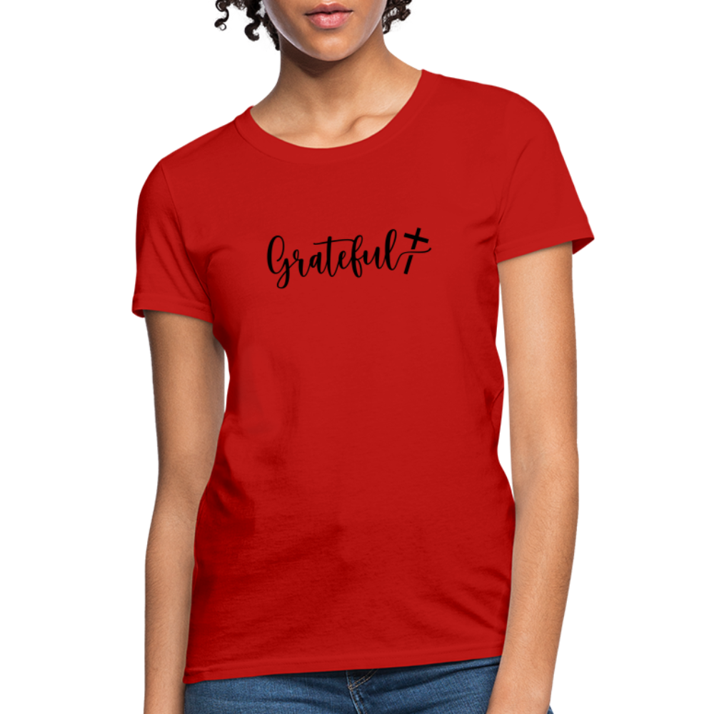 Grateful Women's T-Shirt - red