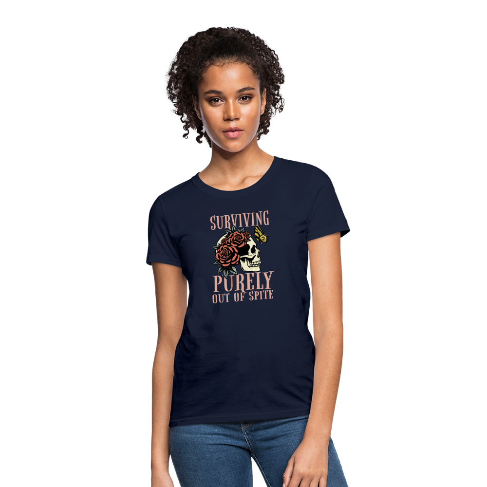 Surviving Purely Out Of Spite Women's T-Shirt - navy