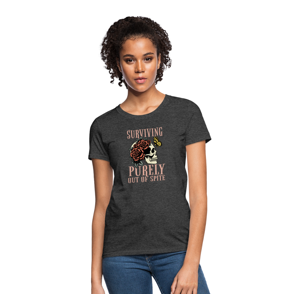 Surviving Purely Out Of Spite Women's T-Shirt - heather black