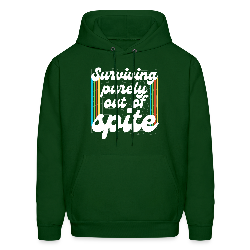 Surviving Purely Out Of Spite Hoodie - forest green