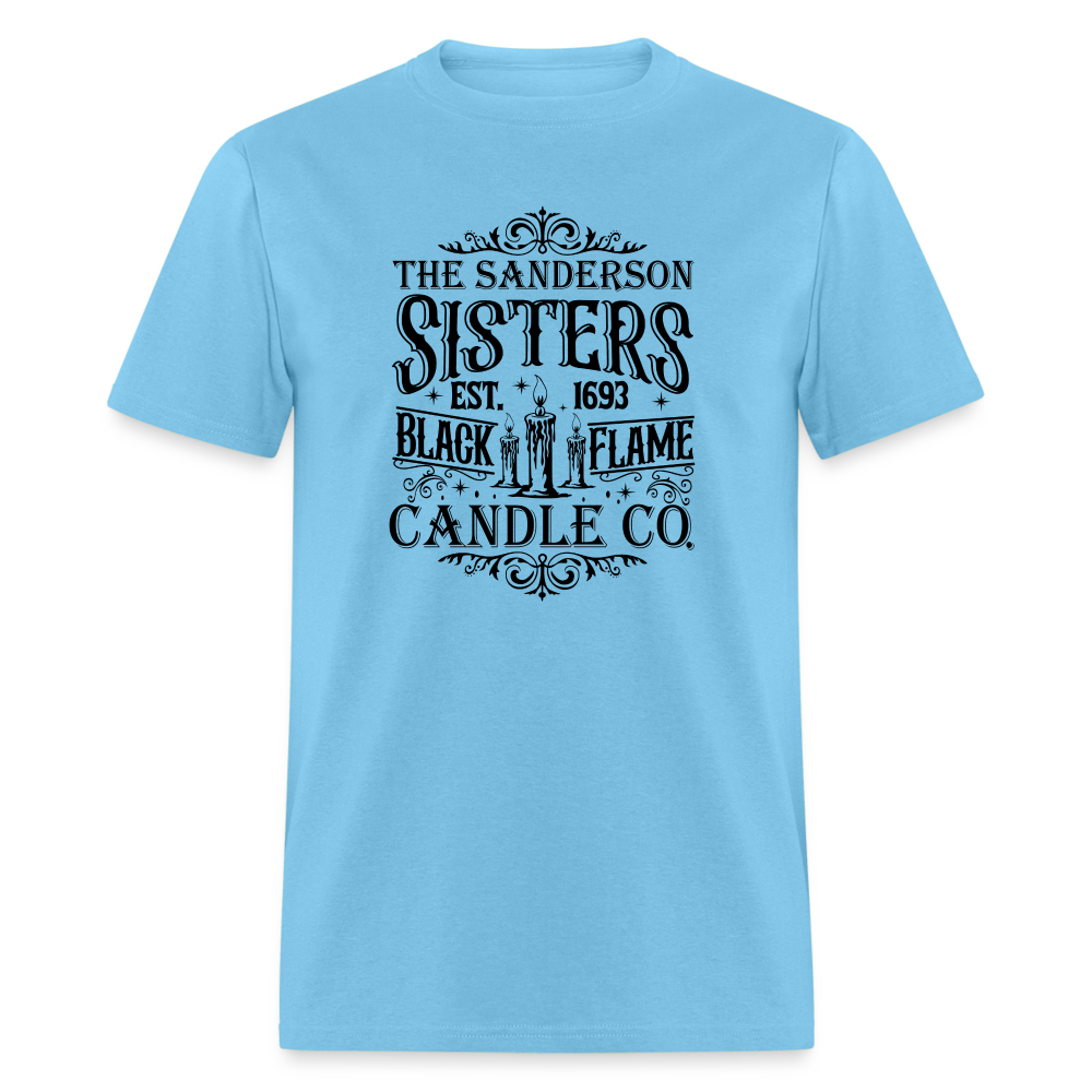 The Sanderson Sisters Black Flame Candle Co T-Shirt - aquatic blue