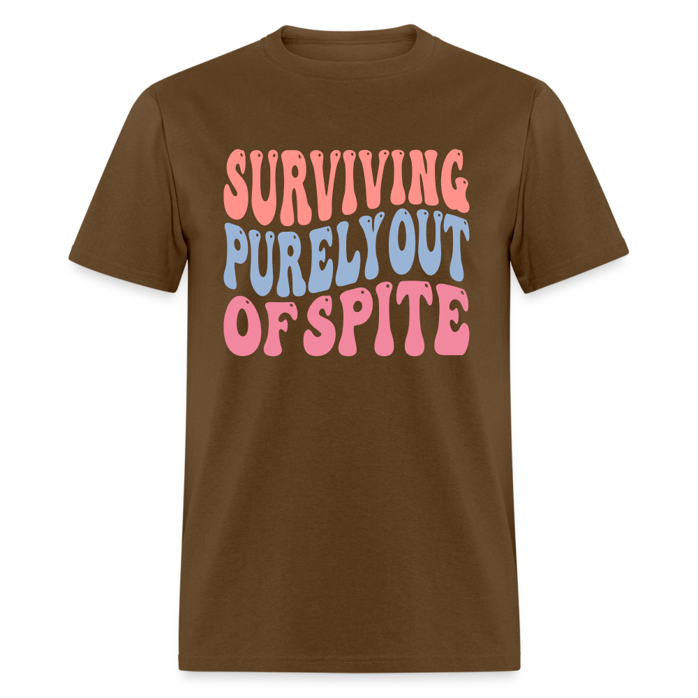 Surviving Purely Out Of Spite T-Shirt - brown