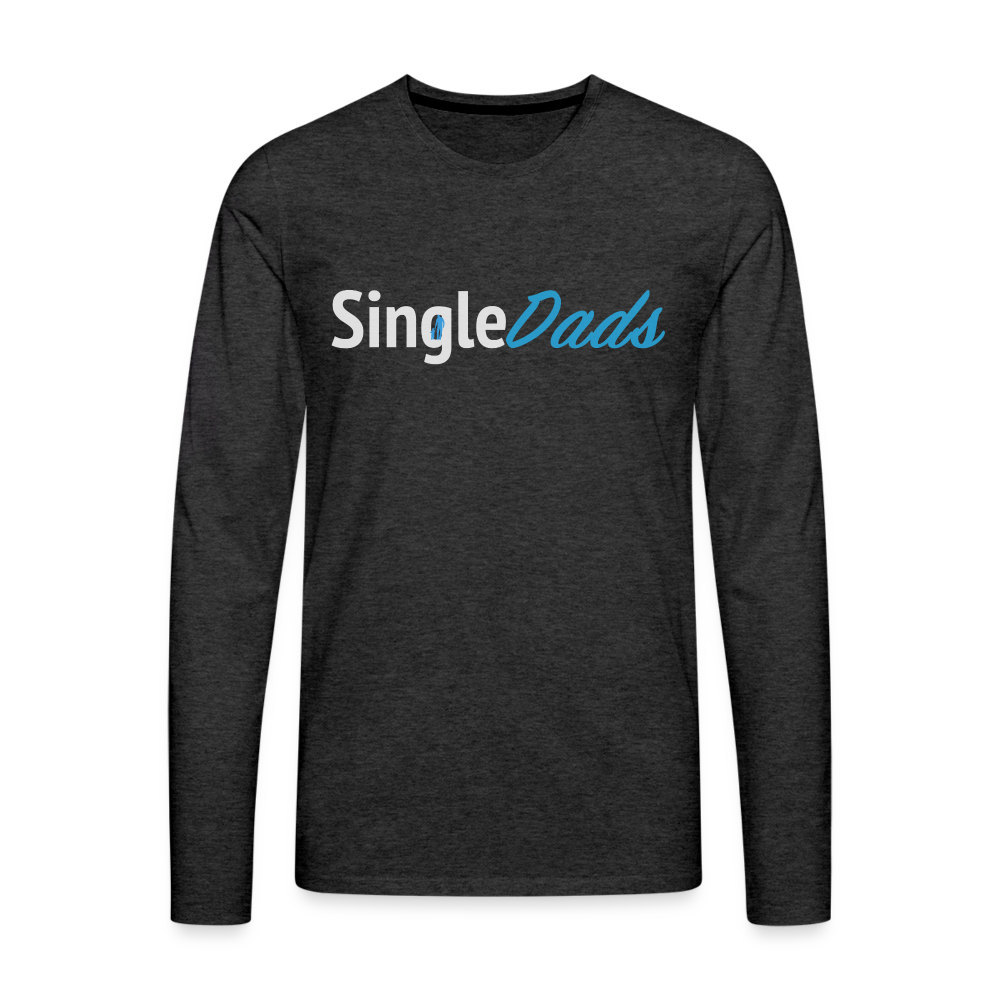 SingleDads Men's Premium Long Sleeve T-Shirt - charcoal grey