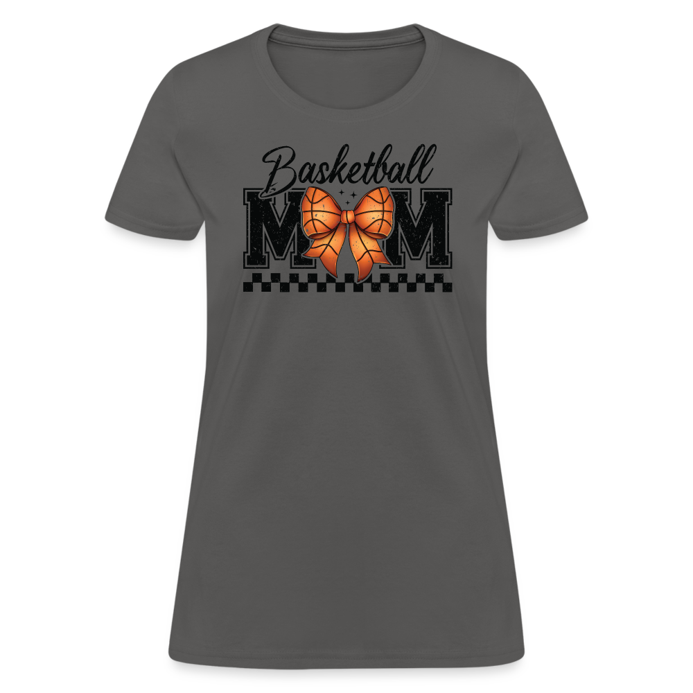 Basketball Mom Premium Women's Contoured T-Shirt - charcoal