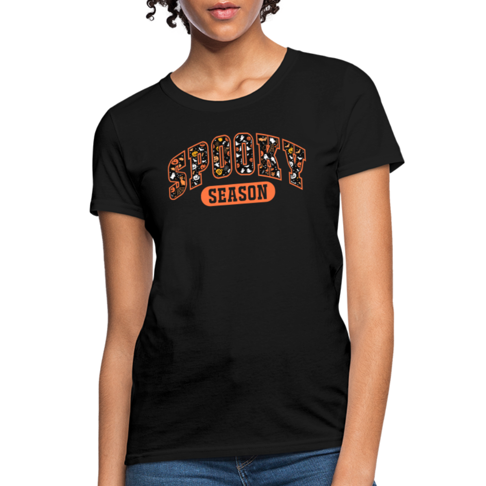 Spooky Season Women's Contoured T-Shirt - black