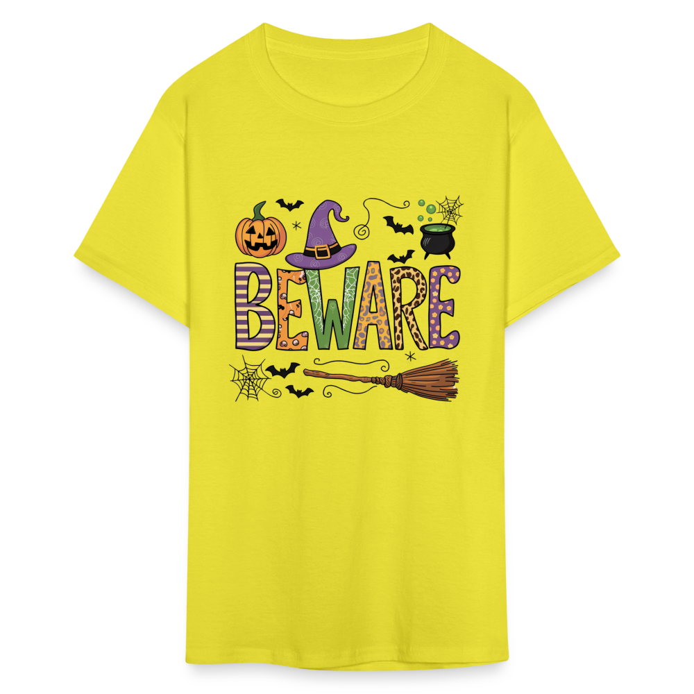 Beware (Halloween Witch) T-Shirt - yellow