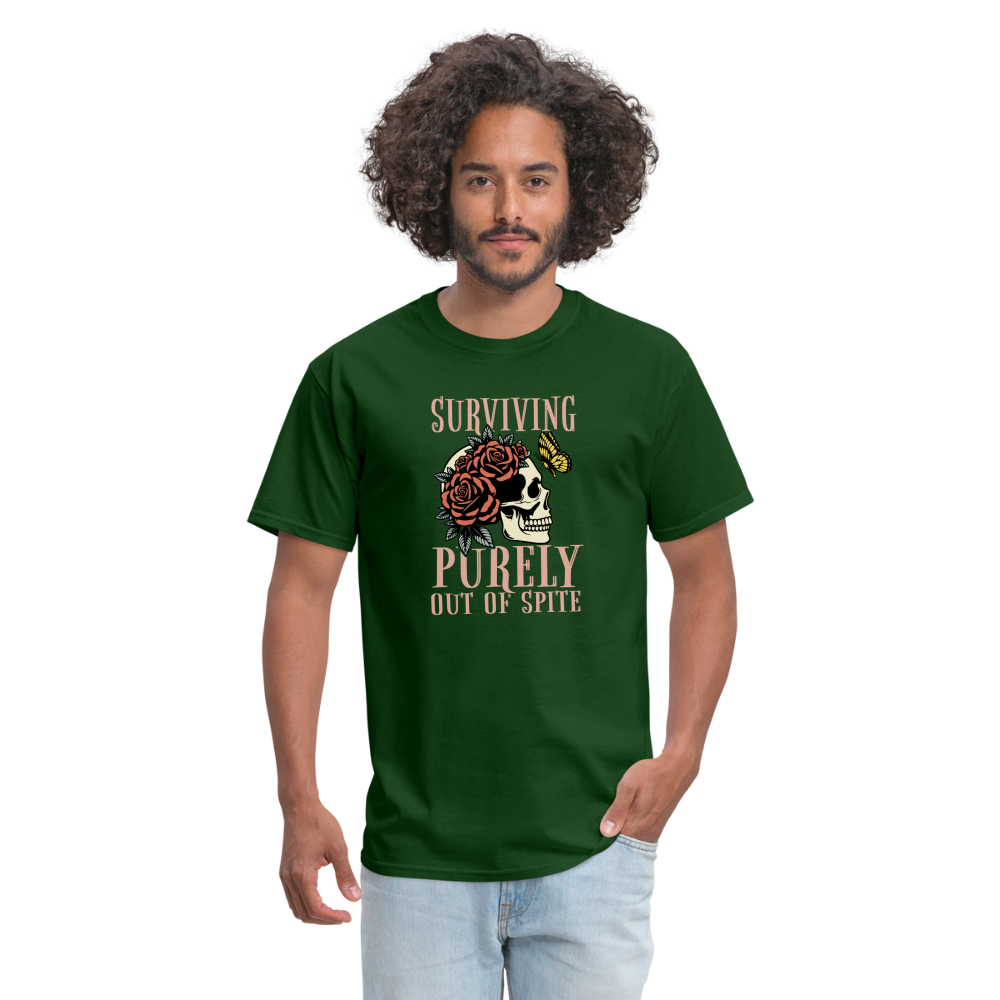 Surviving Purely Out Of Spite T-Shirt - forest green