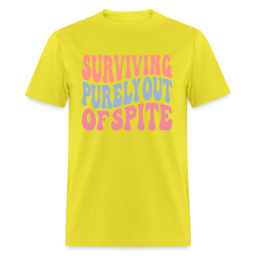 Surviving Purely Out Of Spite T-Shirt - yellow