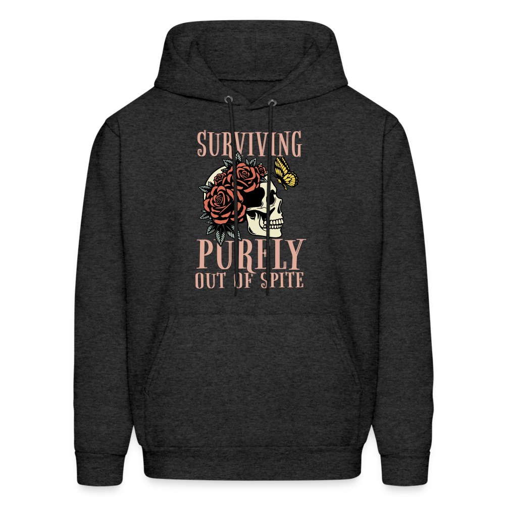 Surviving Purely Out Of Spite Hoodie - charcoal grey