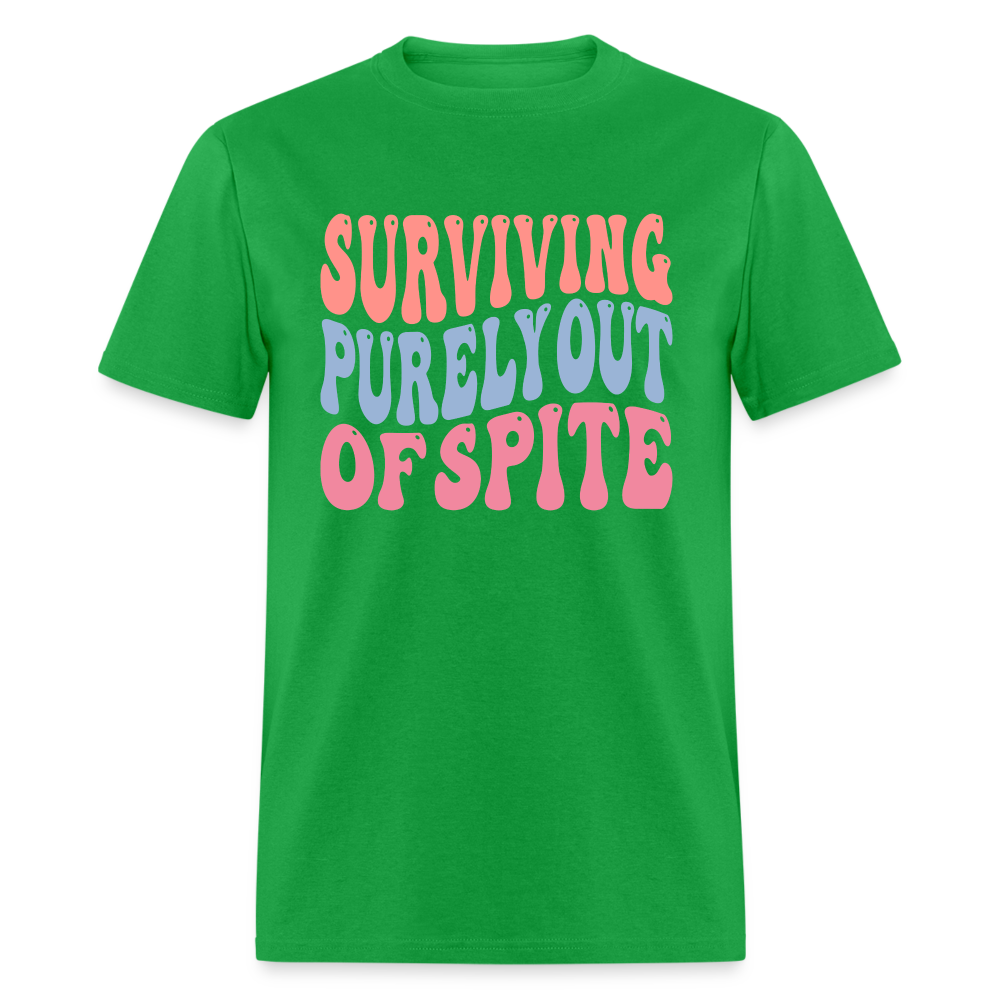 Surviving Purely Out Of Spite T-Shirt - bright green