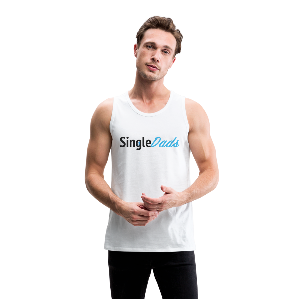 SingleDads Men’s Premium Tank Top - white