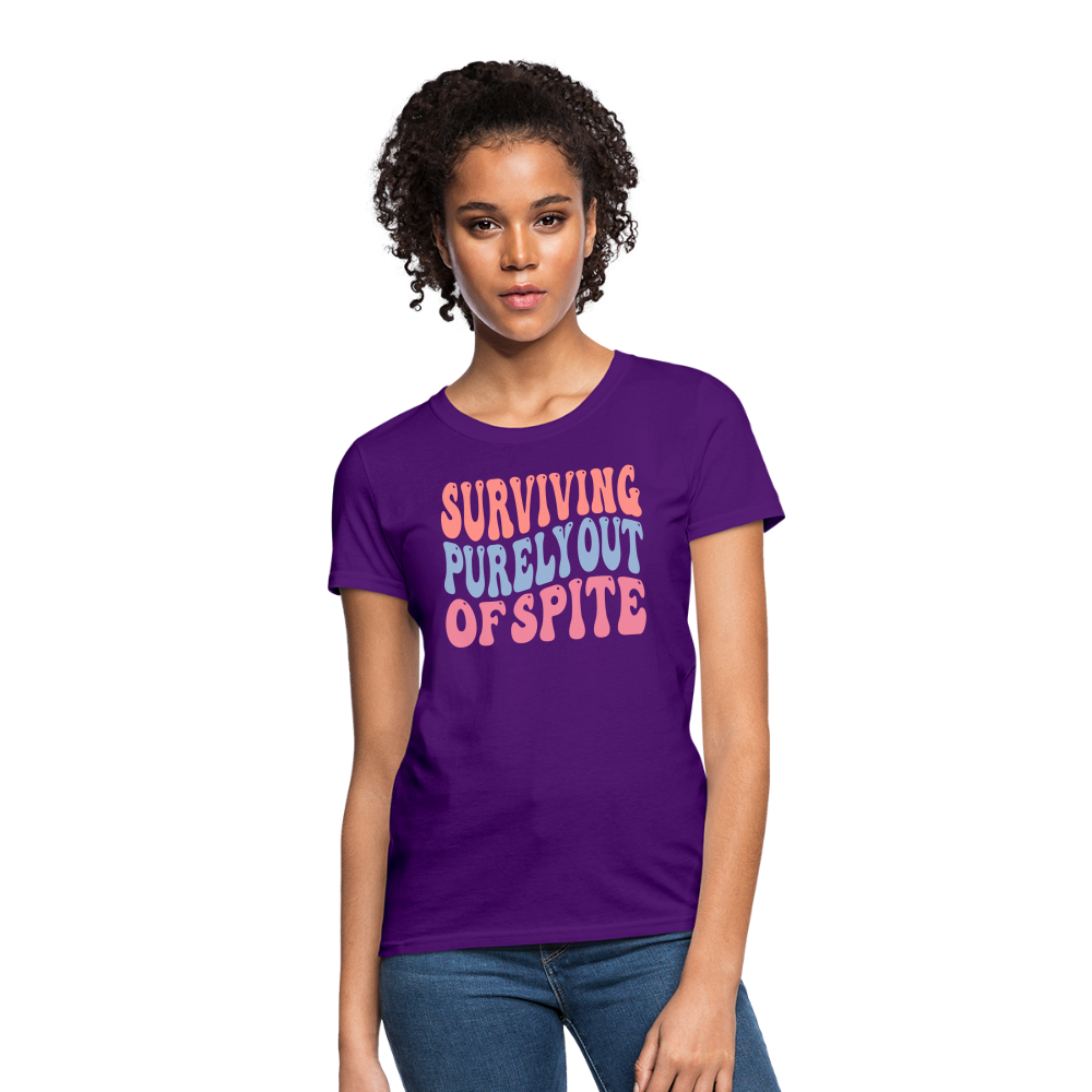 Surviving Purely Out Of Spite Women's T-Shirt - purple