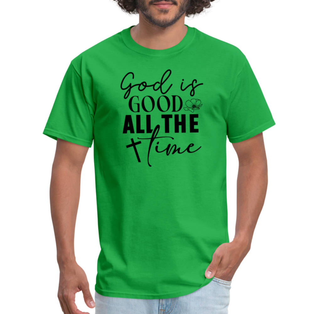 God is Good All The Time T-Shirt - bright green