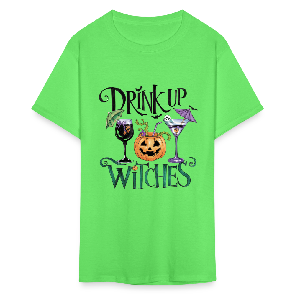 Drink Up Witches T-Shirt (Halloween Witch) - kiwi