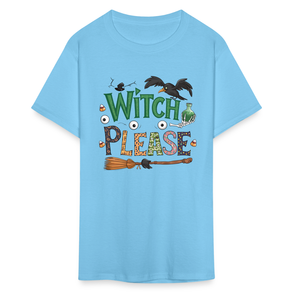 Witch Please T-Shirt (Halloween Witch) - aquatic blue