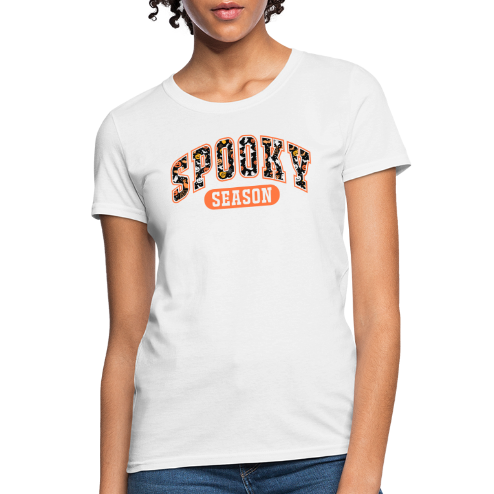 Spooky Season Women's Contoured T-Shirt - white