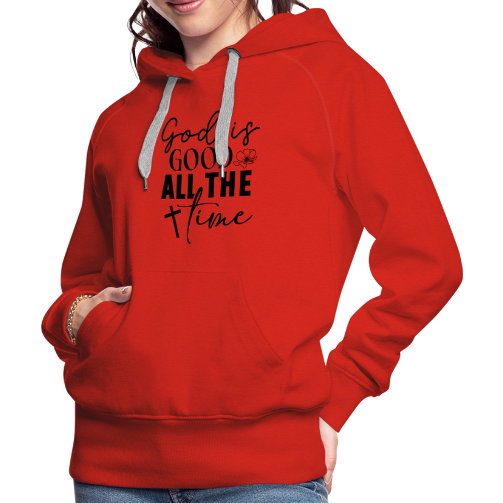 God is Good All The Time Women’s Premium Hoodie - red