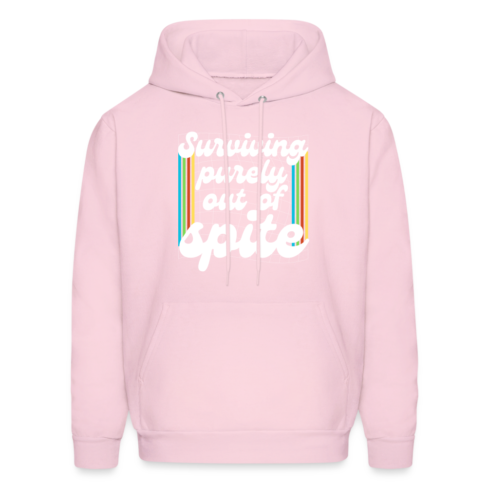 Surviving Purely Out Of Spite Hoodie - pale pink