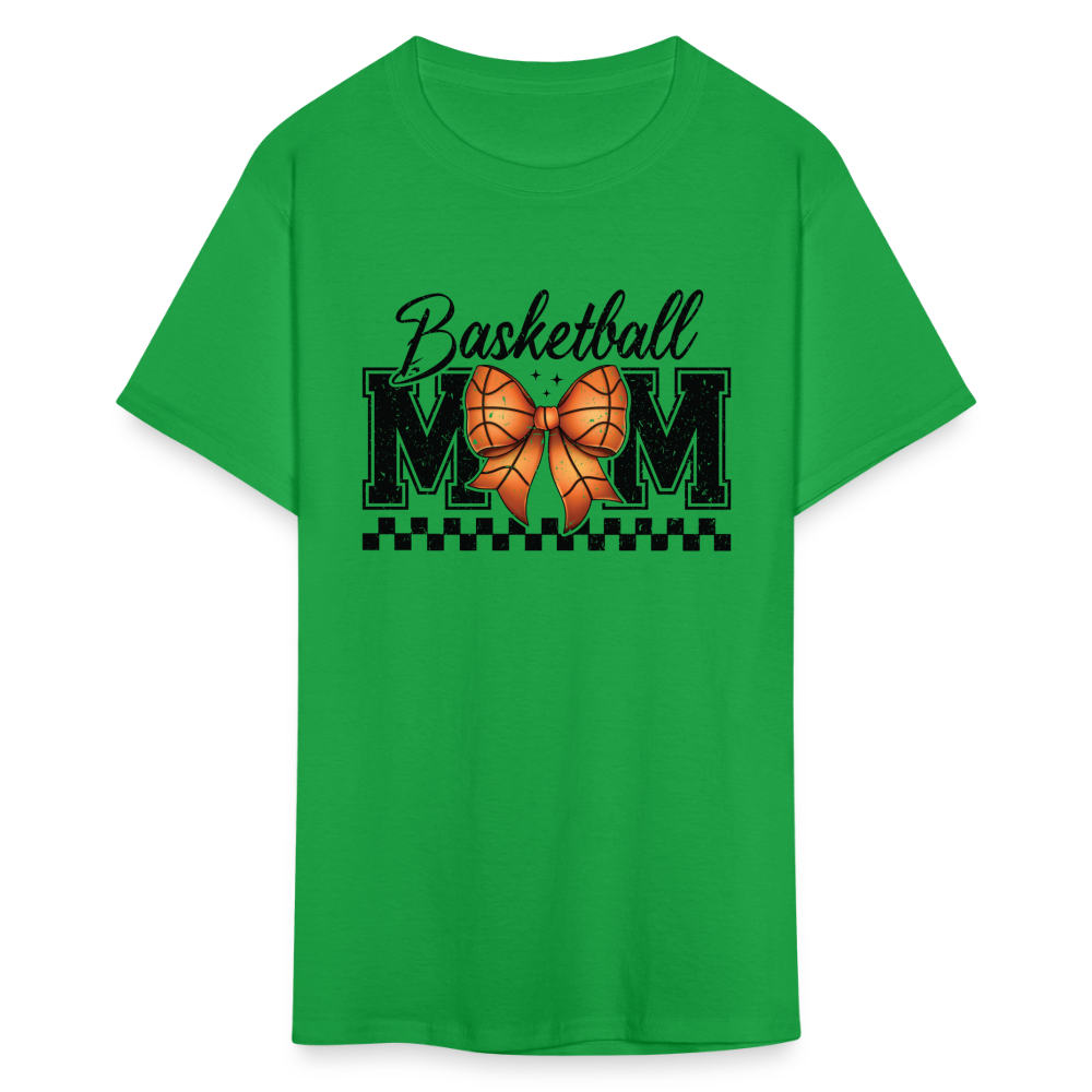 Basketball Mom T-Shirt - bright green